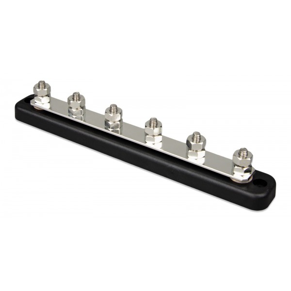 Victron Energy Busbar 150A 6P + cover – 6-полюсна DC шина 150 A с капак