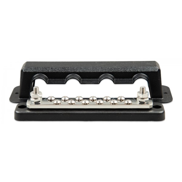 Victron Energy Busbar 250A 2P с 12 винта и капак – двуполюсна токова шина